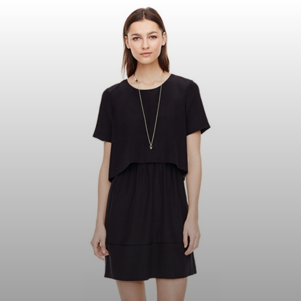Club Monaco Little Black Greta Silk Dress